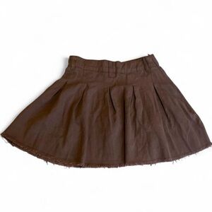 Cider Chocolate Brown Mini Skirt